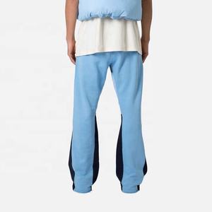 Pantalon de jogging sport pour hommes avec logo personnalisé Pantalon de jogging évasé à deux panneaux en molleton de coton épais à jambes larges et coupe baggy Pantalon de jogging de qualité supérieure - Product Image 5