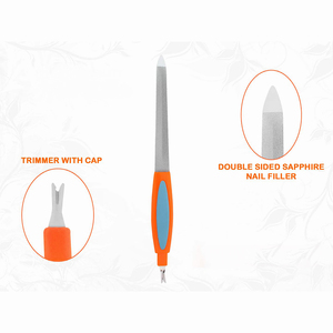 Plastic Handle Nail Buffer Sanding Polishing Manicure Nail <b>Files</b> <b>Paper</b> Sand Buffer Double-Sided Nail <b>File</b> and Buffer - Product Image 3