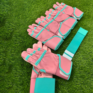 Gants de frappeur de baseball en cuir en gros, personnalisables, antidérapants, ambidextres, avec fermeture auto-agrippante, directement de l'usine - Product Image 6