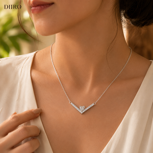 Collier en diamant en forme de cœur romantique, argent sterling 925, bijoux pour femmes, élégant, moissanite, cadeau de la Saint-Valentin - Product Image 6