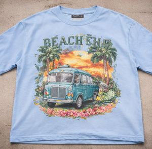 Camisetas de Punto Retro Vintage de Primera Calidad al por Mayor - Corte Holgado, Tejido Grueso, 100% Algodón - Product Image 2