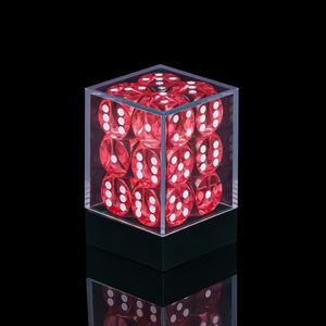 Juego de dados de resina roja transparente con puntos blancos, dados decorativos hechos a mano para juegos de mesa, juegos de mesa y regalos personalizados coleccionables - Product Image 4
