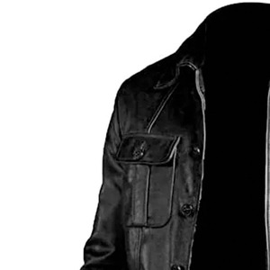 Blouson Bomber Réversible Imperméable en Similicuir Noir pour Homme, Style Moto, Simple Boutonnage, Doublure Coton, à Capuche - Product Image 2
