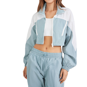 Windbreak Custom Gym Wear <b>Half</b> <b>Zip</b> Pullover Hooded Windbreaker <b>Jacket</b> Tracksuit Jogging Crop Top Two Piece Pants Set <b>Men</b> - Product Image 6