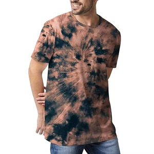 T-shirt tie-dye pour homme 2026, 100 % coton, manches courtes, tissu tricoté tendance, coupe oversize - Product Image 6