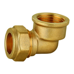Raccord coudé en laiton à filetage femelle, tête hexagonale, filetage G, pour plomberie, alimentation en eau basse pression, moulage et polissage - Product Image 6
