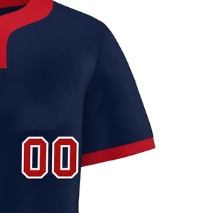 Maillot de baseball imprimé tendance à manches courtes, design personnalisé, col à deux boutons, anti-UV, évacuation de l'humidité, multi-usages - Product Image 4
