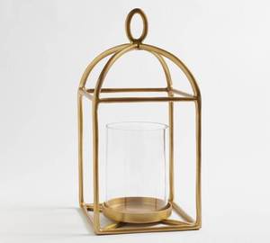 New Shiny <b>Gold</b> Color Finished Customize Size <b>Lantern</b> for Floor Decoration Premium Quality Metal Glass Portable & Durable <b>Lantern</b> - Product Image 6