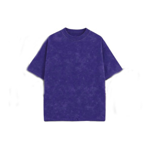 เสื้อยืดคอตตอนหวีเนื้อหนัก 260 GSM ซักย้อมสีลาเวนเดอร์ซีด ผ้าทนทาน พิมพ์โลโก้ตามสั่ง เสื้อยืดผ้าฝ้าย 100% สำหรับผู้ชาย - Product Image 5