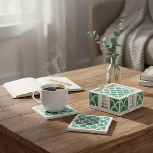 <b>Mosaic</b> Art Bone Inlay Drink Mats Handcrafted Tabletop Decor Accessories for Luxury Living Rooms - Product Image 4