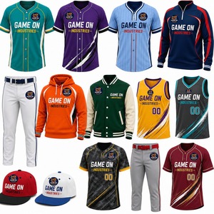 Ensembles d'uniformes de baseball OME, ensembles d'uniformes de softball, kits complets, taille adulte, ensemble d'uniformes de baseball pour matchs de club - Product Image 1