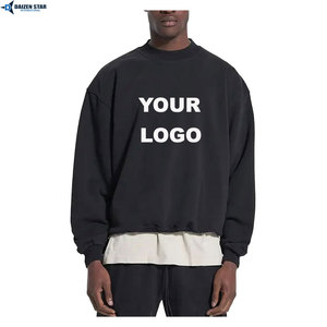 Sweat-shirt col rond pour homme, manches longues, coupe ajustée, 100 % coton respirant, haut de survêtement décontracté d'hiver, anti-boulochage sur le devant - Product Image 5