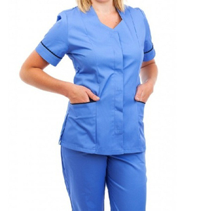 Tenues médicales pour femmes de haute qualité, ensemble de blouses d'infirmière à manches courtes, doux, extensible, anti-humidité, uniforme d'hôpital, plusieurs styles - Product Image 4