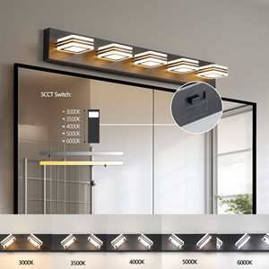 5 <b>Light</b> LED <b>Vanity</b> <b>Light</b> Sleek 34\" Modern Bathroom Wall Fixture Iron and Acrylic Dimmable Energy Efficient for <b>Mirror</b> - Product Image 6