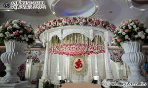 Mandap de Boda Hindú con Diseño de Bigote, Escenario Dhanush para Boda Hindú, Mandap Temático de Bigote para Boda, Australia - Product Image 3
