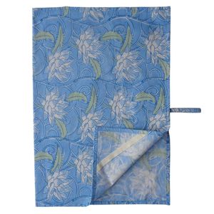 Serviettes de cuisine en coton imprimées à la main au design moderne exquis, 50x70 cm, couleur bleu lotus japonais, vente en gros - Product Image 3