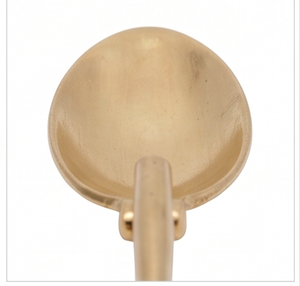 <b>Gold</b> Plated Minimalist <b>Spoon</b> With Long Handle Mirror Polish Durable Shell Design For Gifts Cutlery Use - Product Image 2