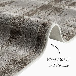 Tapis noué à la main en laine et soie, couleur unie, à poils plats, écologique, antidérapant, adapté aux animaux domestiques, usage commercial, 1 pièce - Product Image 4
