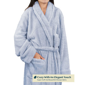 Peignoir pour femmes, douceur premium, texture confortable, vêtement relaxant, collection élégante pour la détente, hiver et été, 100% coton - Product Image 5