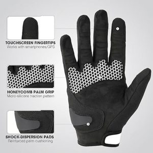 Gants de moto tout-terrain légers personnalisables avec logo, antidérapants, respirants, imperméables, à doigts complets, pour l'extérieur, unisexes - Product Image 2