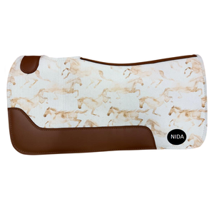 Tapis de selle western en feutre noir avec dos ventilé et garnitures en cuir 31x32x3/4 – Tapis de selle standard pour cheval – Équipement équestre - Product Image 2