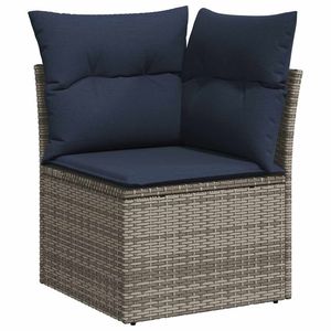 Juego de sofás de jardín de ratán sintético gris de 10 piezas con cojines, colección de muebles de patio - Product Image 6