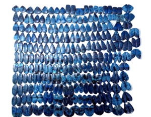 Cabujón de azurita natural al por mayor, par de piedras preciosas de cuarzo sueltas, mezcla de tamaño y forma para la fabricación de joyas - Product Image 1