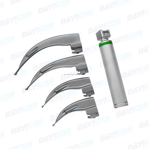 Ensemble et kit de laryngoscope à fibres optiques McIntosh - Acier inoxydable réutilisable, approuvé CE ISO - Product Image 5