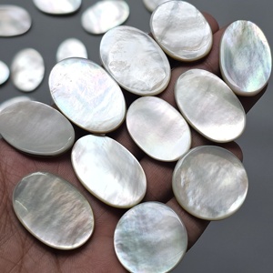 Lot de cabochons en nacre naturelle, vente en gros, pierres précieuses en nacre d'eau douce pour la fabrication de bijoux - Product Image 2