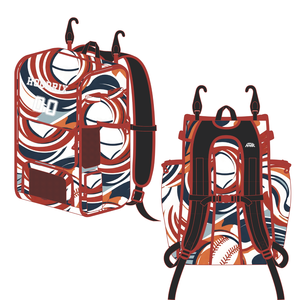 Mochila personalizada para club de béisbol con estampado personalizado, bolsa deportiva con compartimento para tacos, sección para guantes y diseño para viajes - Product Image 2
