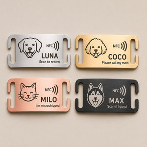 Bulk Custom NFC Pet Tag | Handcrafted Metal Dog ID Tag Any Shape — Pet Accessories Wholesale from Vietnam - Product Image 3
