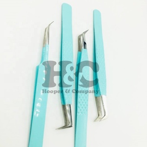 Nouvelle arrivée Tiffani bleu pince à épiler durable gratuit Logo pince à épiler haute qualité en acier inoxydable pointe fine pince à cils RTS vison - Product Image 5