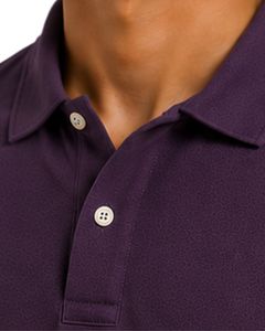 Dark Purple Men Polo Shirt Short Sleeve Cotton Pique Fabric Casual Jacquard Pattern Turn <b>Down</b> Collar Luxury Summer Customized - Product Image 6