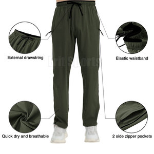 <b>Men</b> Casual Flare Trouser Mid Waist Elastic Breathable Eco-Friendly Fabric Soft <b>Stretch</b> Modern Style OEM Service Everyday Use - Product Image 5