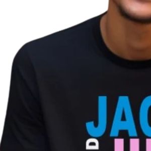 Camiseta Negra de Manga Corta con Estampado Gráfico para Niñas Pequeñas, Camiseta Informal con Diseño de Letras Azules y Rosas en Relieve, Suave y Cómoda, Moda Infantil - Product Image 3