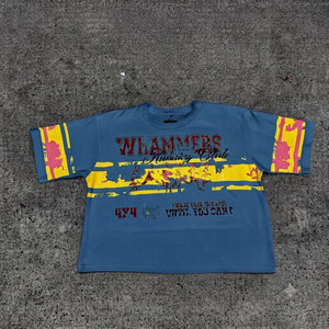 Camiseta Oversize Personalizada con Lavado Ácido para Hombre, Estampado Gráfico Vintage, Algodón, Estilo Urbano, Estampado Puff, Tejido Pesado, Fabricante OEM - Product Image 5