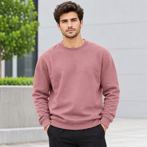 Sweat-shirt pour homme coupe classique avec broderie sur la manche, col rond, idéal pour la production de vêtements personnalisés - Product Image 5