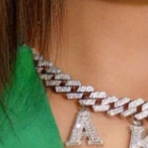 AKA Cuban Link <b>Necklace</b> Silver Letter Pendant Chain Iced Out <b>Statement</b> Jewelry Premium Fashion Accessory - Product Image 6