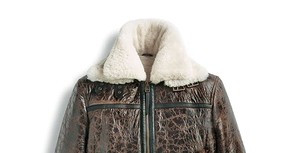 Leather Bomber <b>Jacket</b> Thin Winter Vintage Inspired Style Real Leather Durable Craft <b>Warm</b> <b>Men</b> Outerwear Fashionable Front - Product Image 5