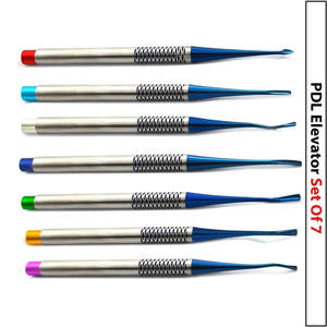 ชุดเครื่องมือถอนรากฟันแบบ Luxating ยี่ห้อ Blink Surgident Dental PDL รุ่น BSI-10-600 จำนวน 7 ชิ้น สีน้ำเงิน ด้ามจับแบบ Knurled ผลิตจากไทเทเนียม สำหรับการผ่าตัด - Product Image 4