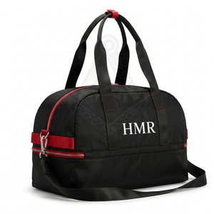 Sac de voyage noir avec garniture rouge pour vêtements maçonniques, insignes et tenues grecques de sororités et fraternités - Product Image 2