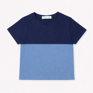 Wholesale 100% Cotton Kids Color Block T Shirt OEM Custom Logo Soft Breathable Children Tee Toddler <strong>Boys</strong> Summer Top 1-8 Years - Product Image 3