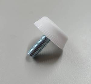 White Plastic Screw Cap Cover for Furniture <b>Hardware</b> Protection - Product Image 1