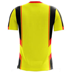 เสื้อฟุตบอล RICSA สำหรับผู้ชาย สีเหลือง แดง ดำ แบบซับลิเมชั่น คอกลม แห้งเร็ว ผ้าโพลีเอสเตอร์ 240 กรัม เสื้อกีฬา - Product Image 2