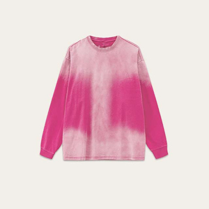 Sudadera Extra Grande para Hombre, Cuello Redondo, Forro Polar, 100% Algodón Ecológico, Manga Larga, Color Degradado, Otoño - Product Image 2