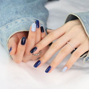Hecho en Corea [ShineB] Tiras de uñas de gel #45542 May Blue Envolturas de uñas más vendidas y pegatinas de uñas fáciles de Glam Salón de alta calidad - Product Image 4