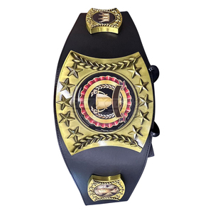Cinturón de Campeonato de Boxeo de Cuero Personalizado con Emblema Dorado y Logotipo Personalizado para Equipamiento de Entrenamiento de Artes Marciales - Product Image 4