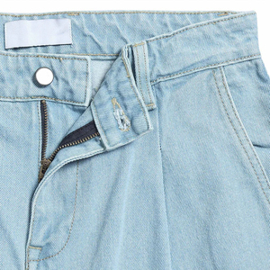 Pantalones Vaqueros Cargo Azul Claro para Hombre, Corte Holgado, Cintura Media, Estilo Casual, Verano, Algodón Lavado, Ligeros - Product Image 3