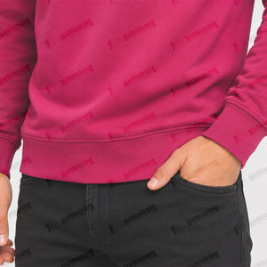 Sudadera de corte regular a la moda, cuello redondo, básica, mezcla de algodón, informal, deportiva, para la temporada de invierno, para hombre - Product Image 6