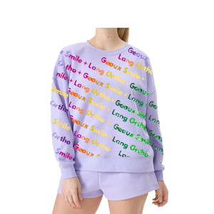Sudadera Extra Grande de Algodón Personalizada para Mujer, Cuello Redondo, Transpirable, con Diseño de Lentejuelas Bordadas y Parches, Forro de Manga Larga, 2 Colores - Product Image 3